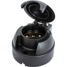 KT Cable Trailer Socket, Plastic - Large Round, 7 Pin, , scaau_hi-res