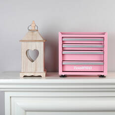 ToolPRO Mini Tool Cabinet 4 Drawer Pink, , scaau_hi-res