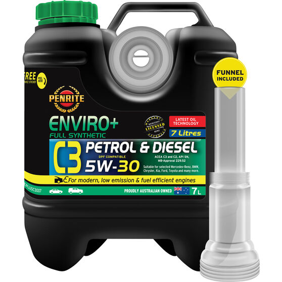 Penrite Enviro+ C3 Engine Oil 5W-30 7 Litre, , scaau_hi-res
