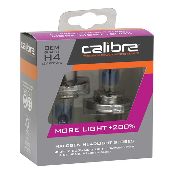 Calibre Plus 200 Headlight Globes - H4, 12V 60/55W, CA200H4, , scaau_hi-res