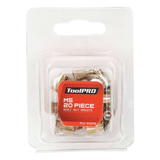 ToolPRO Rivet Nut Inserts M5 20 Piece, , scaau_hi-res