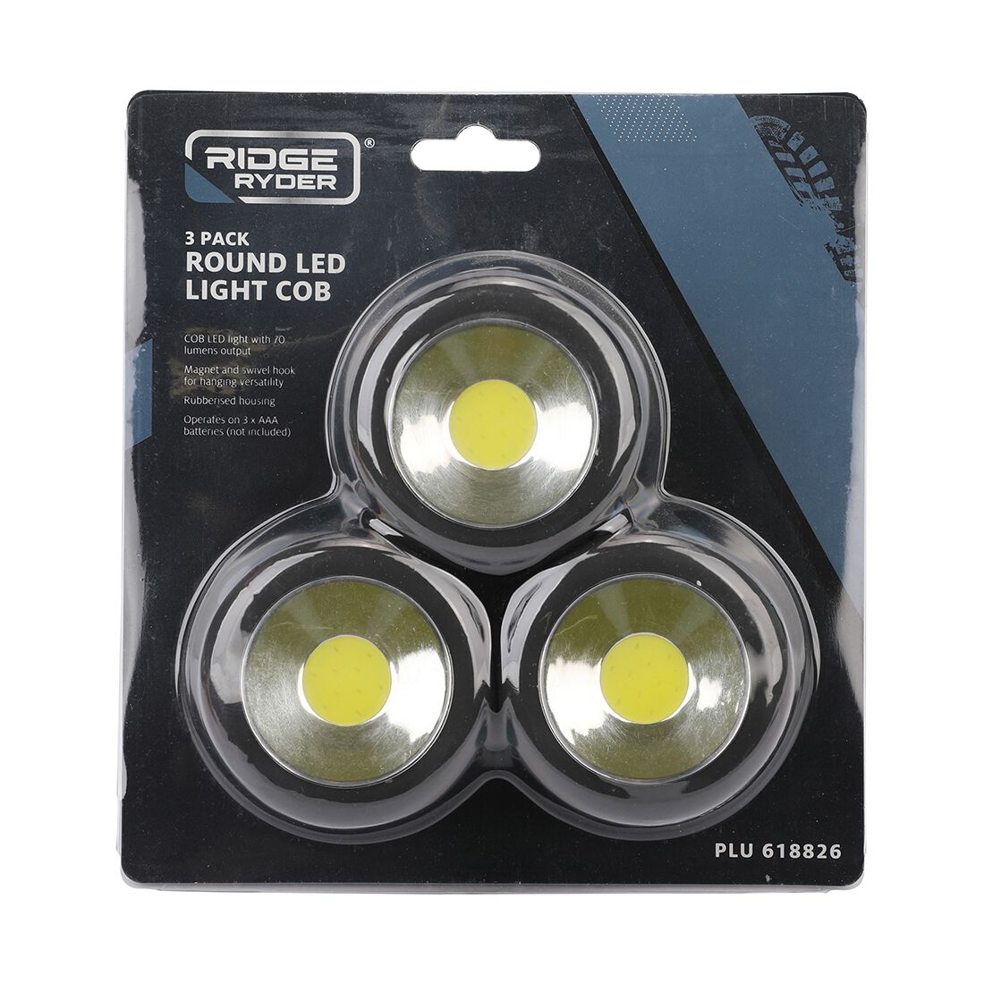 Ridge Ryder Cob Light LED Round 3pk, , scaau_hi-res
