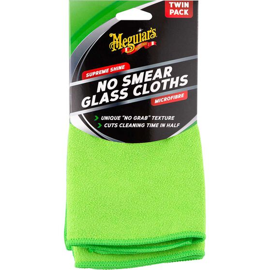 Meguiar's No Smear Glass Cloth Twin Pack, , scaau_hi-res