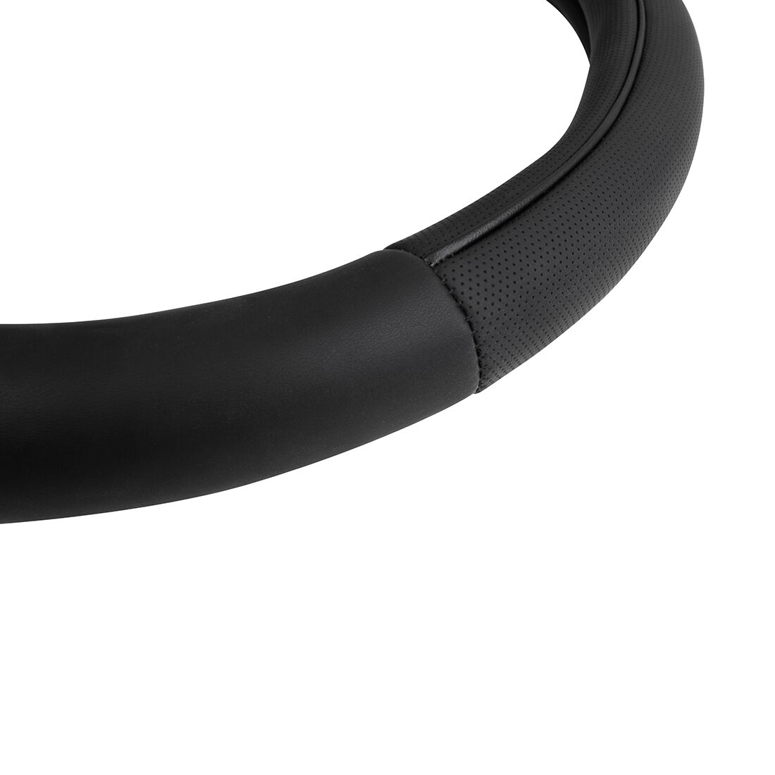 SCA Steering Wheel Cover - Leather Look, Black, 380mm, , scaau_hi-res