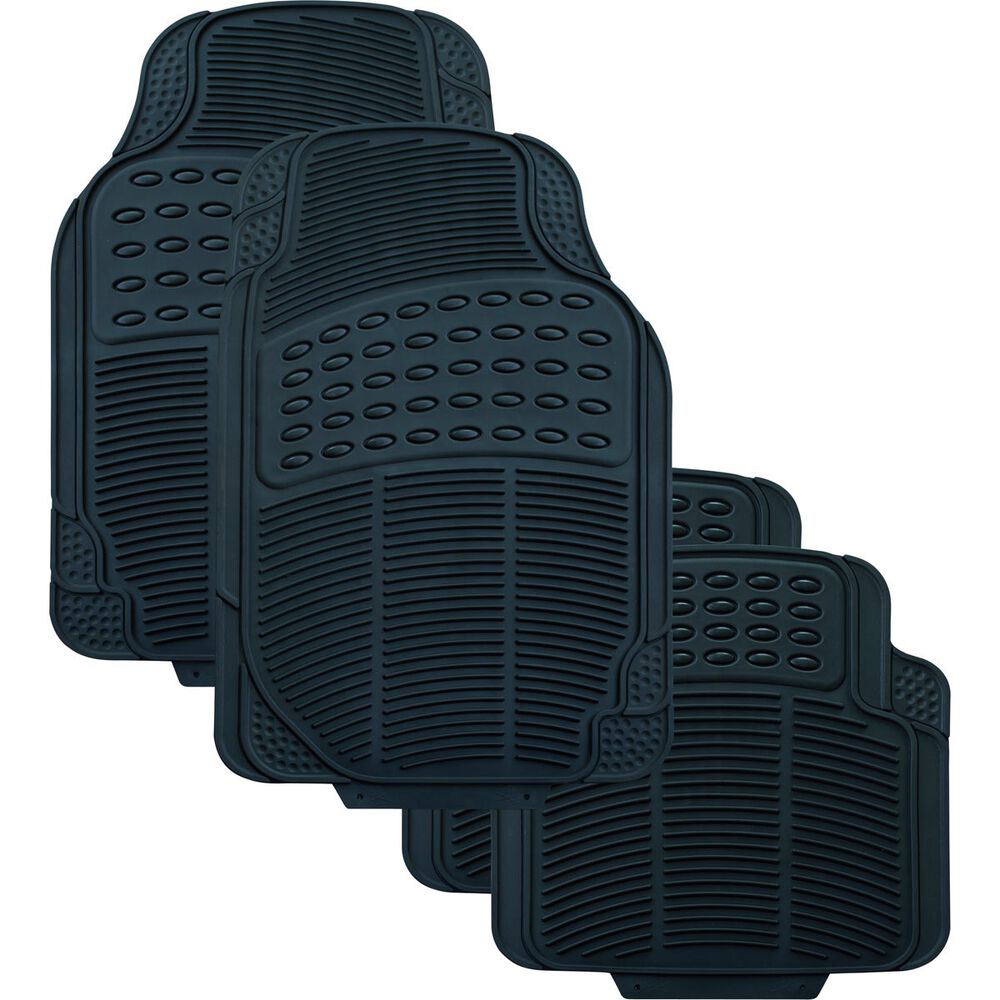 SCA Defend Car Floor Mats Black Set of 4 Supercheap Auto