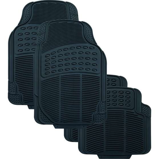SCA Defend PVC Car Floor Mats - Set of 4, Black, , scaau_hi-res