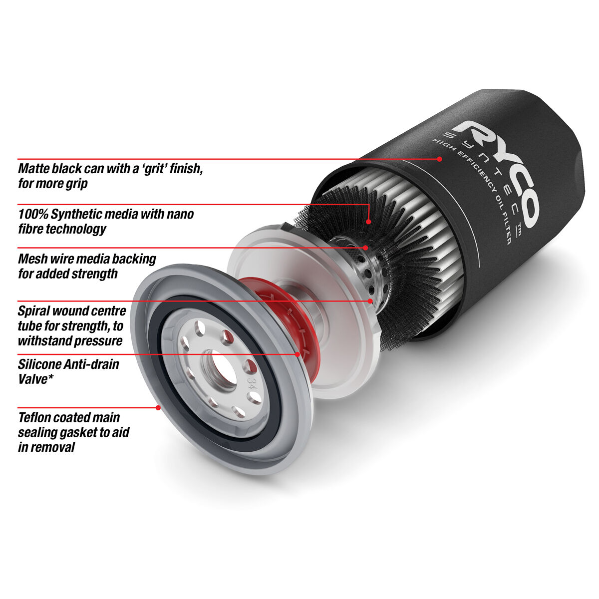 Ryco SynTec Oil Filter - Z9ST (Interchangeable with Z9), , scaau_hi-res