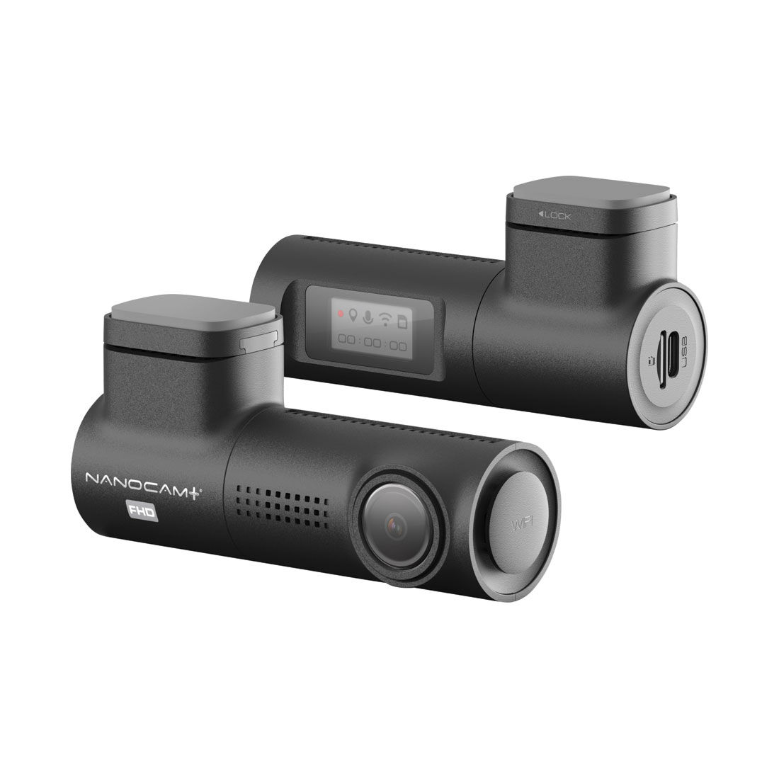 Full HD Discreet Barrel Dash Camera with LCD Screen , GPS and Wi-Fi, , scaau_hi-res