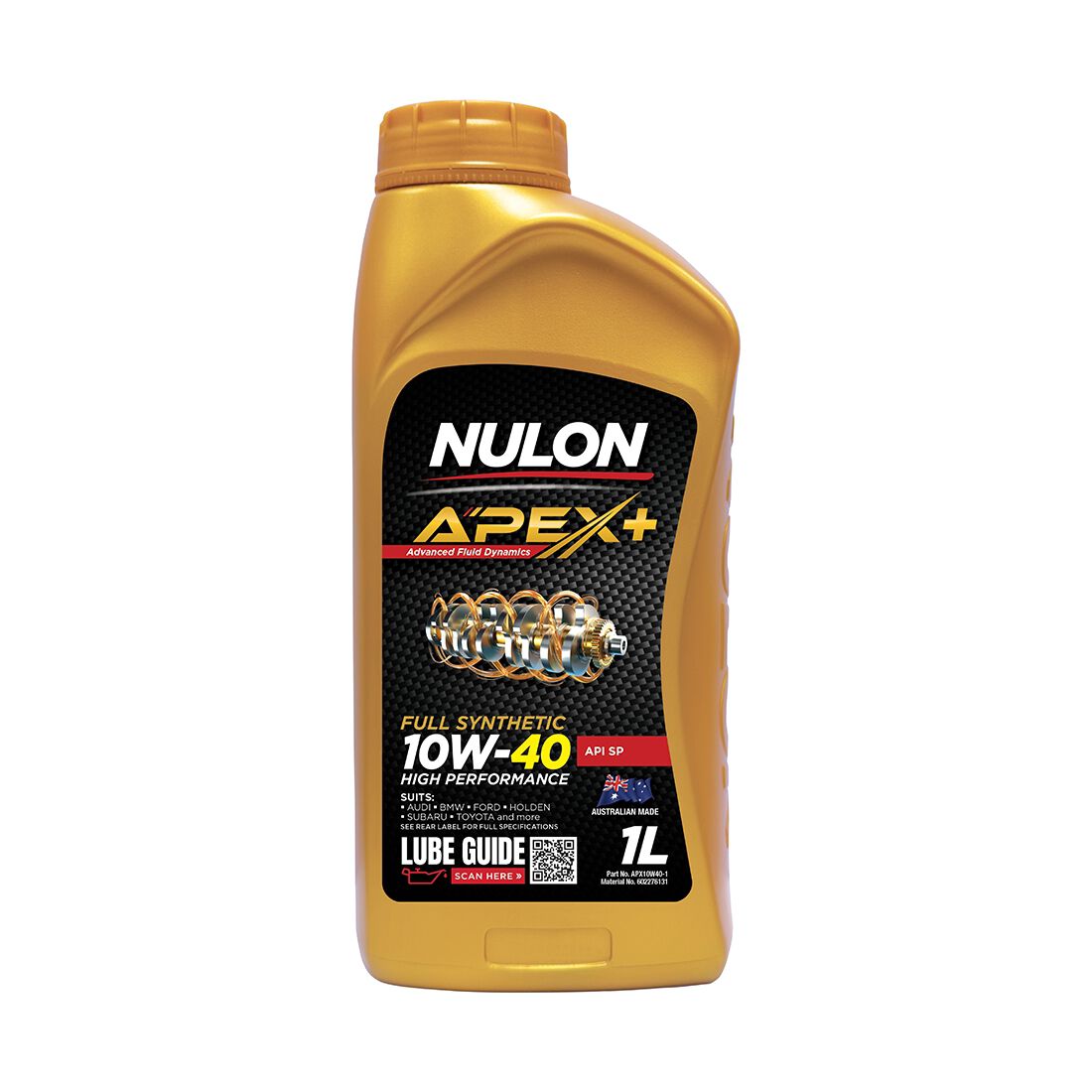 Nulon Apex+ High Performance Engine Oil, 10W-40 1 Litre, , scaau_hi-res
