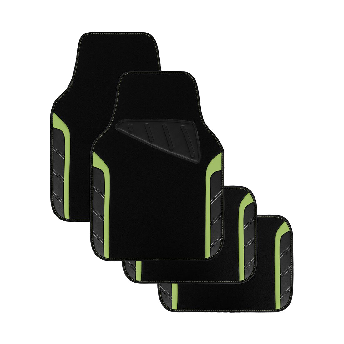 SCA Floor Mats Carpet Set of 4 Lime Green, , scaau_hi-res