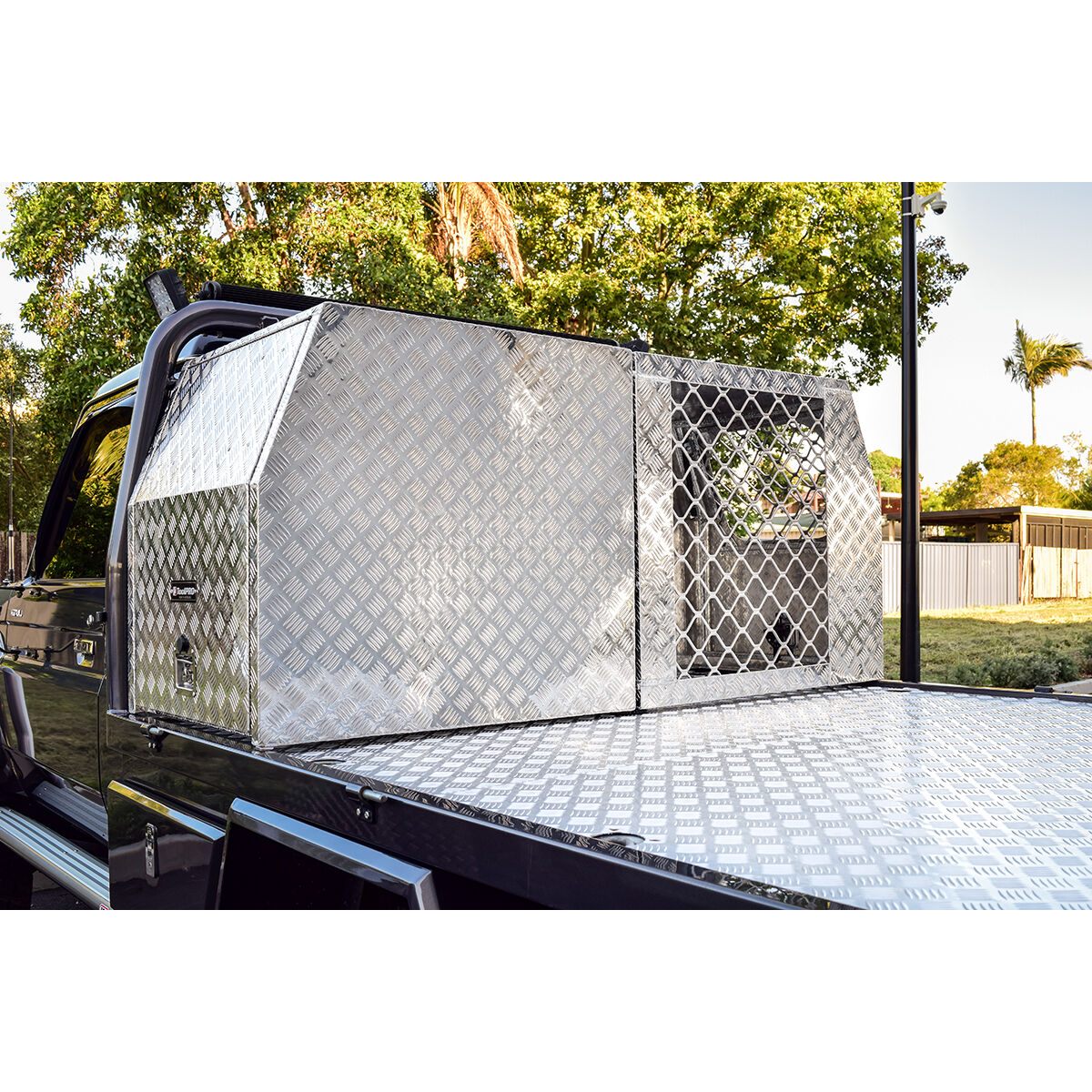 ToolPRO Dog Box - Modular, Aluminium Checker Plate, , scaau_hi-res