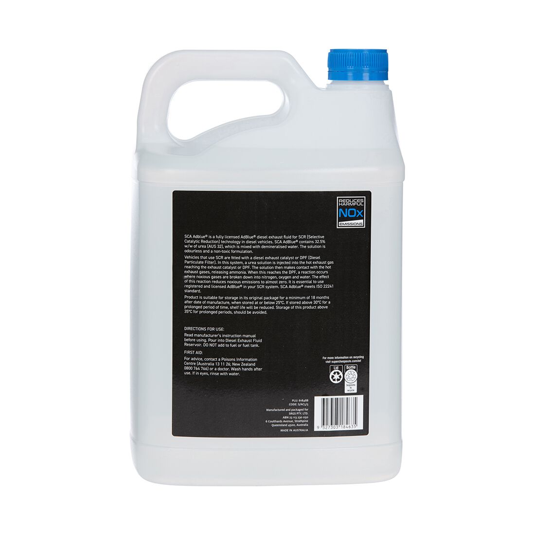 SCA AdBlue Diesel Exhaust Fluid - 5 Litre, , scaau_hi-res