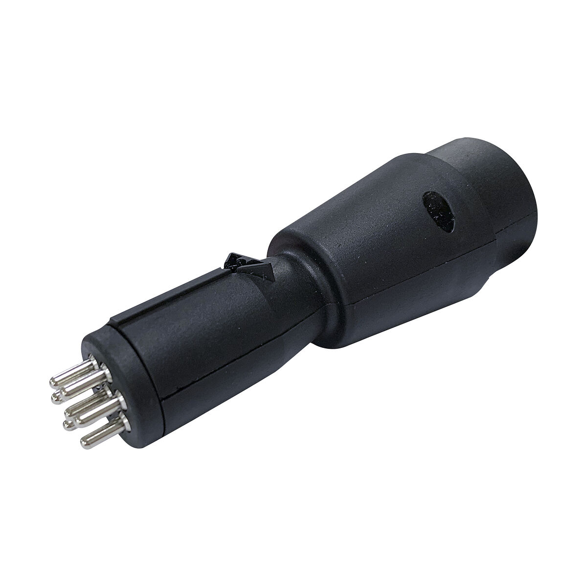 SCA Trailer Adaptor 7 Pin Large Round Socket To 7 Pin Small Round Plug Stubbie, , scaau_hi-res