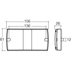 Narva Trailer Lamp - LED, SlimLine Rectangle, Combination, 2 Pack, , scaau_hi-res