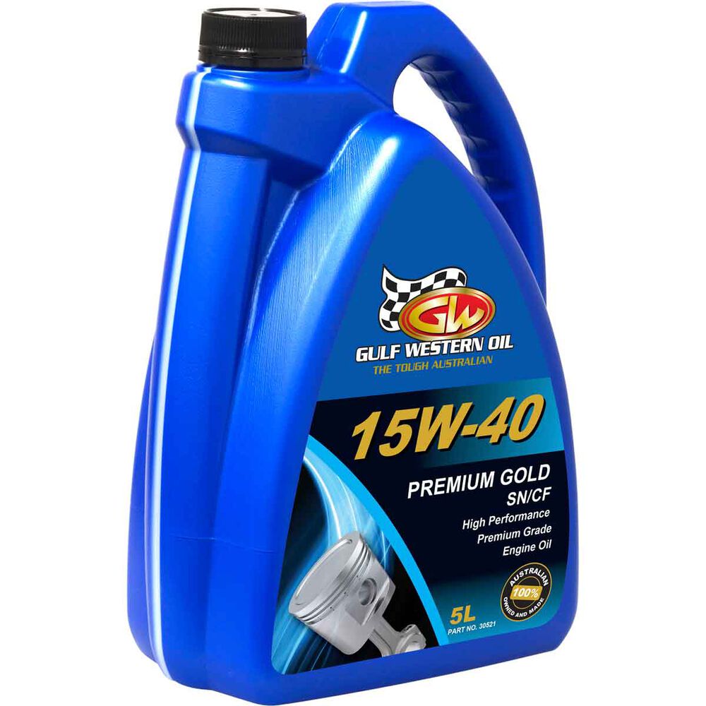 Gulf Western Premium Gold Engine Oil 15W40 5 Litre Supercheap Auto