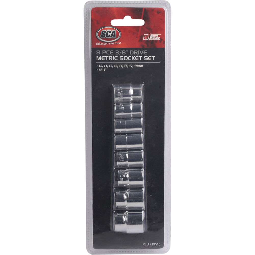 SCA Socket Set 3/8" Drive Metric 8 Piece Supercheap Auto