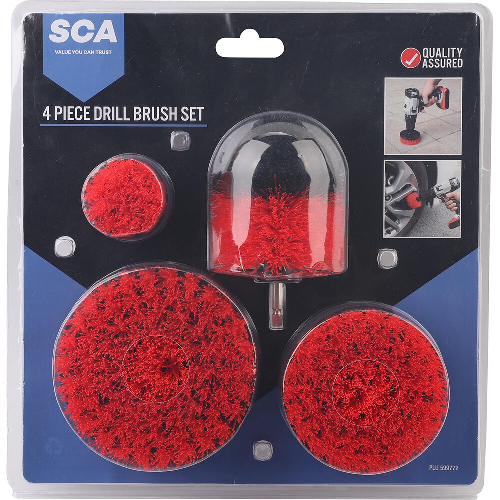 SCA 4 Piece Drill Brush Set Supercheap Auto