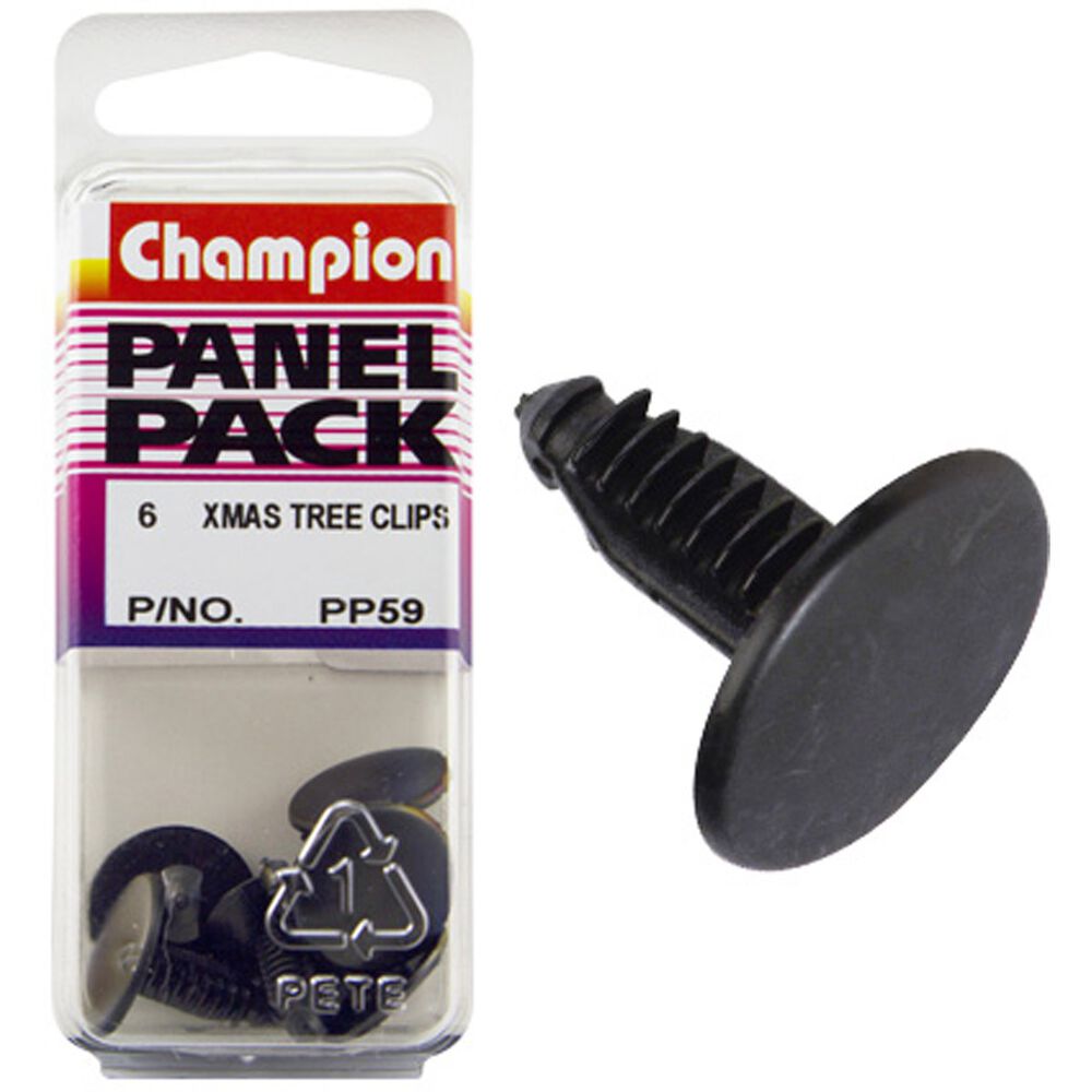 Champion Panel Pack Christmas Tree Clips PP59, Black Supercheap Auto