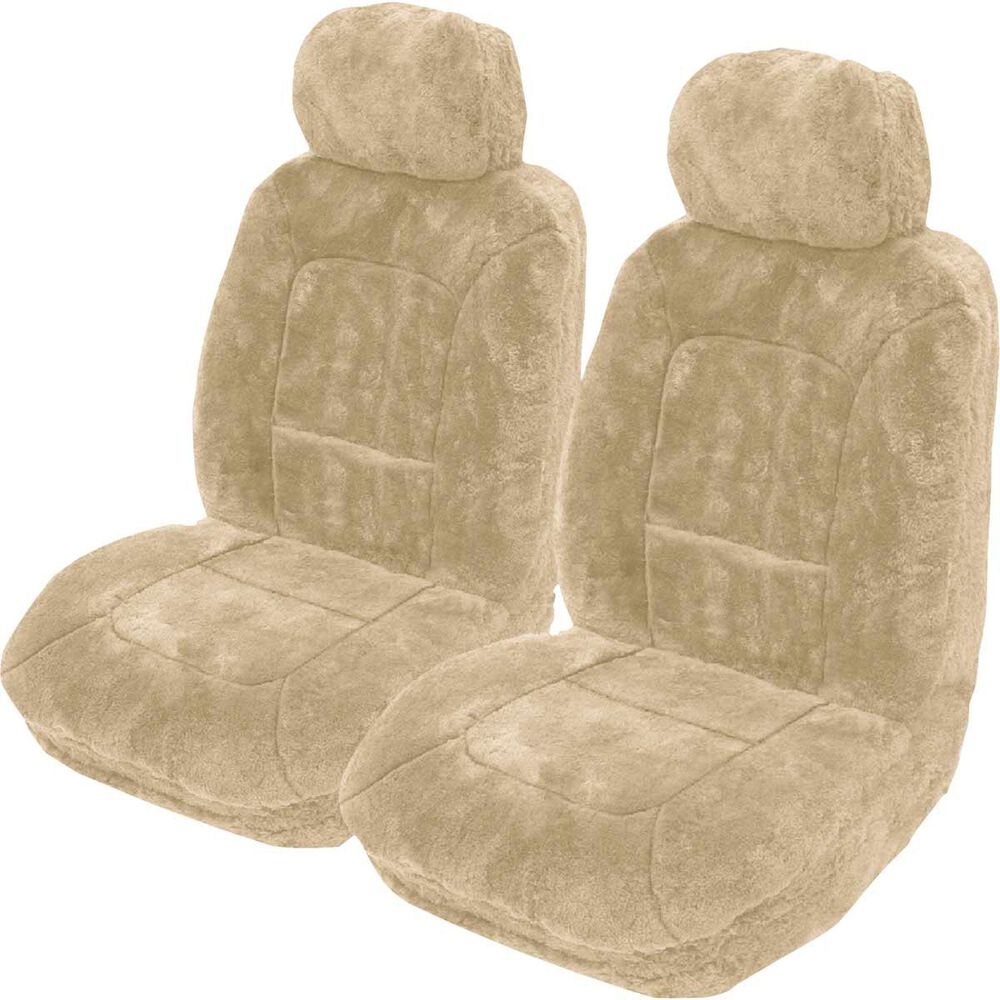 Platinum Cloud Sheepskin Seat Covers Adjustable Headrests, Size 30