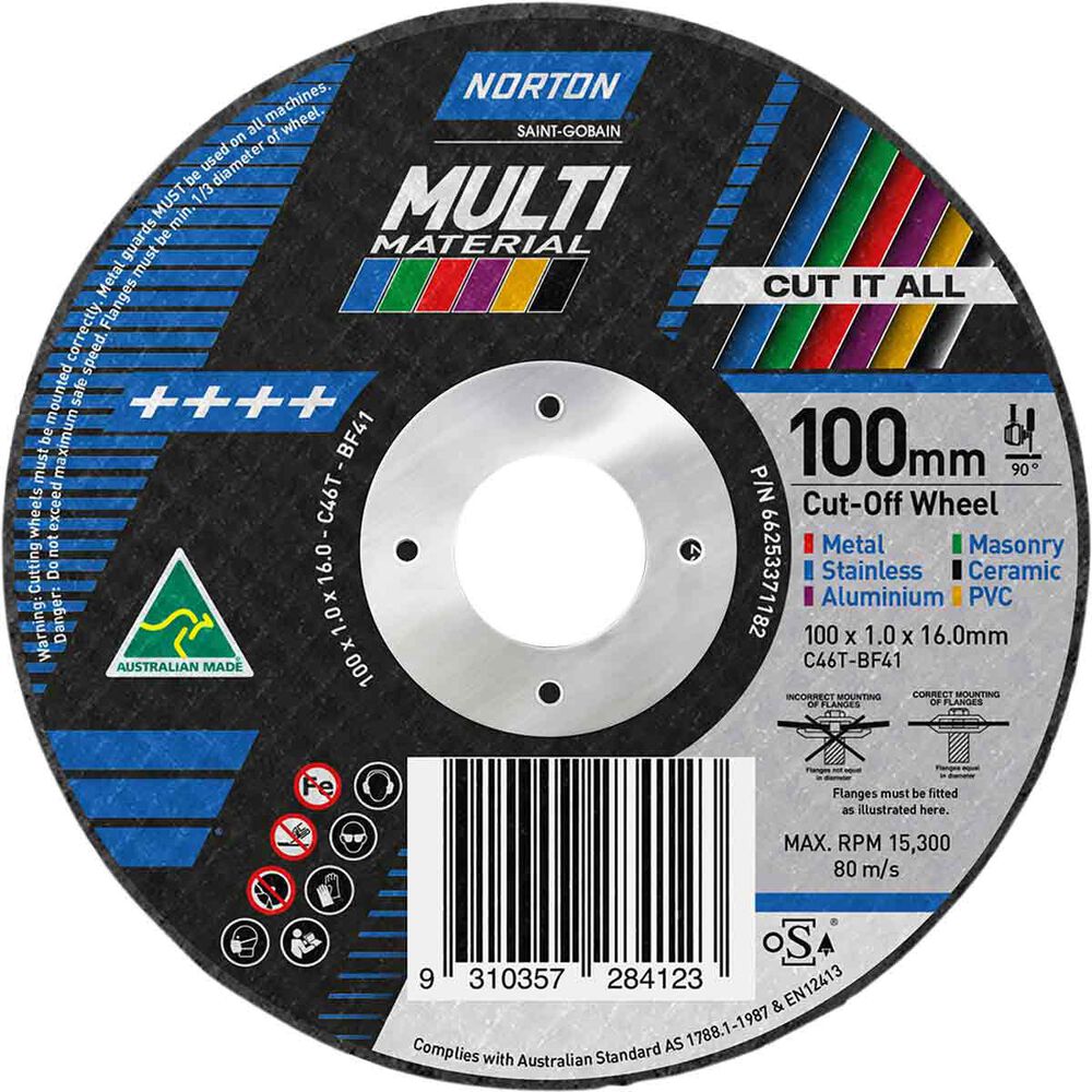 Norton Multi Purpose Grinding Disc 100mm Supercheap Auto