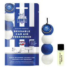 Roadtrip Essential Air Freshener Set North Melbourne Kangaroos Coconut Lime 5ml, , scaau_hi-res