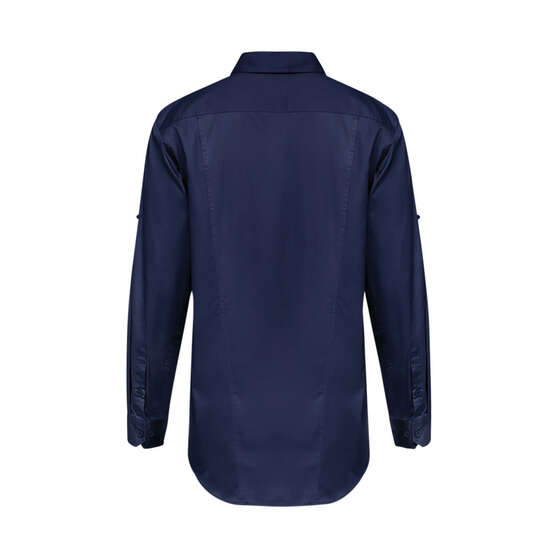 Hard Yakka Koolgear Vented Long-Sleeved Shirt Navy, Navy, scaau_hi-res