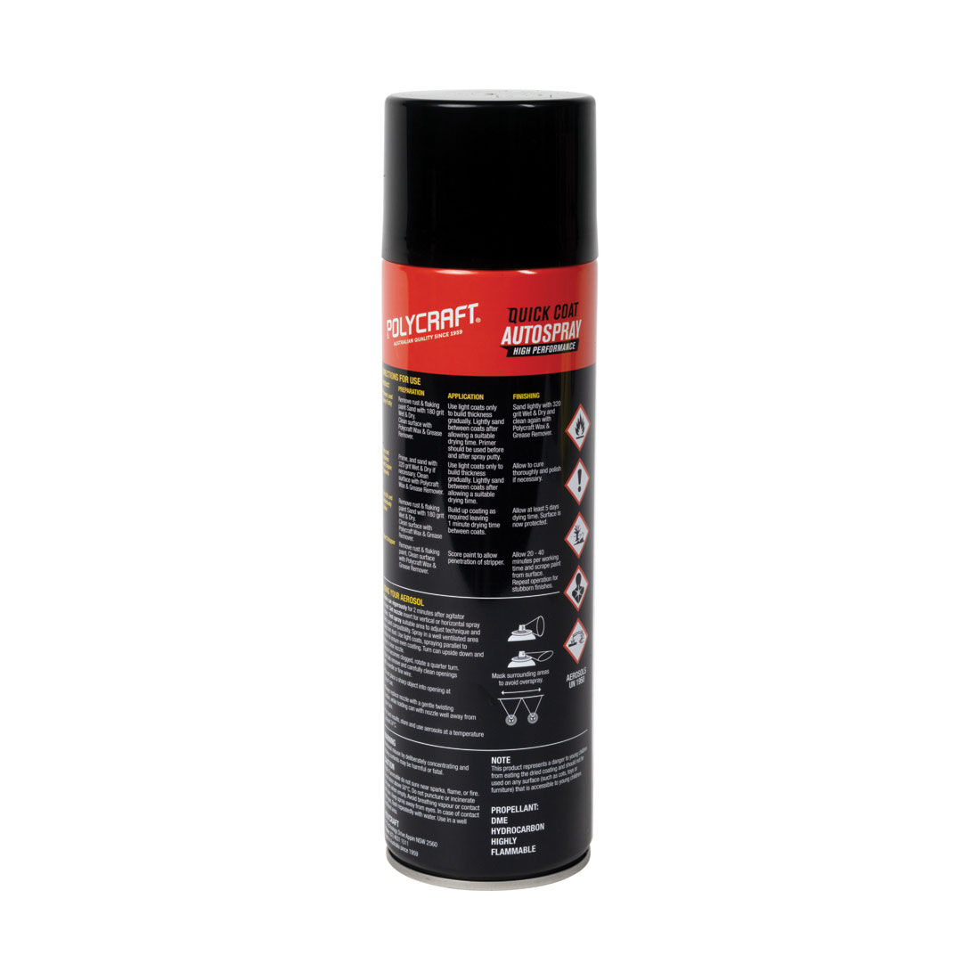 Polycraft Acrylic Gloss Black 400g, , scaau_hi-res