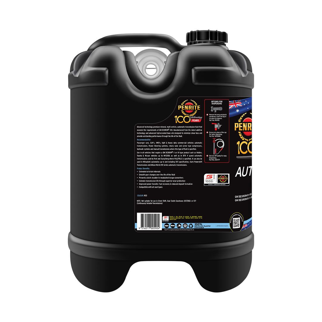 Penrite ATF DX-III Automatic Transmission Fluid 20 Litre, , scaau_hi-res