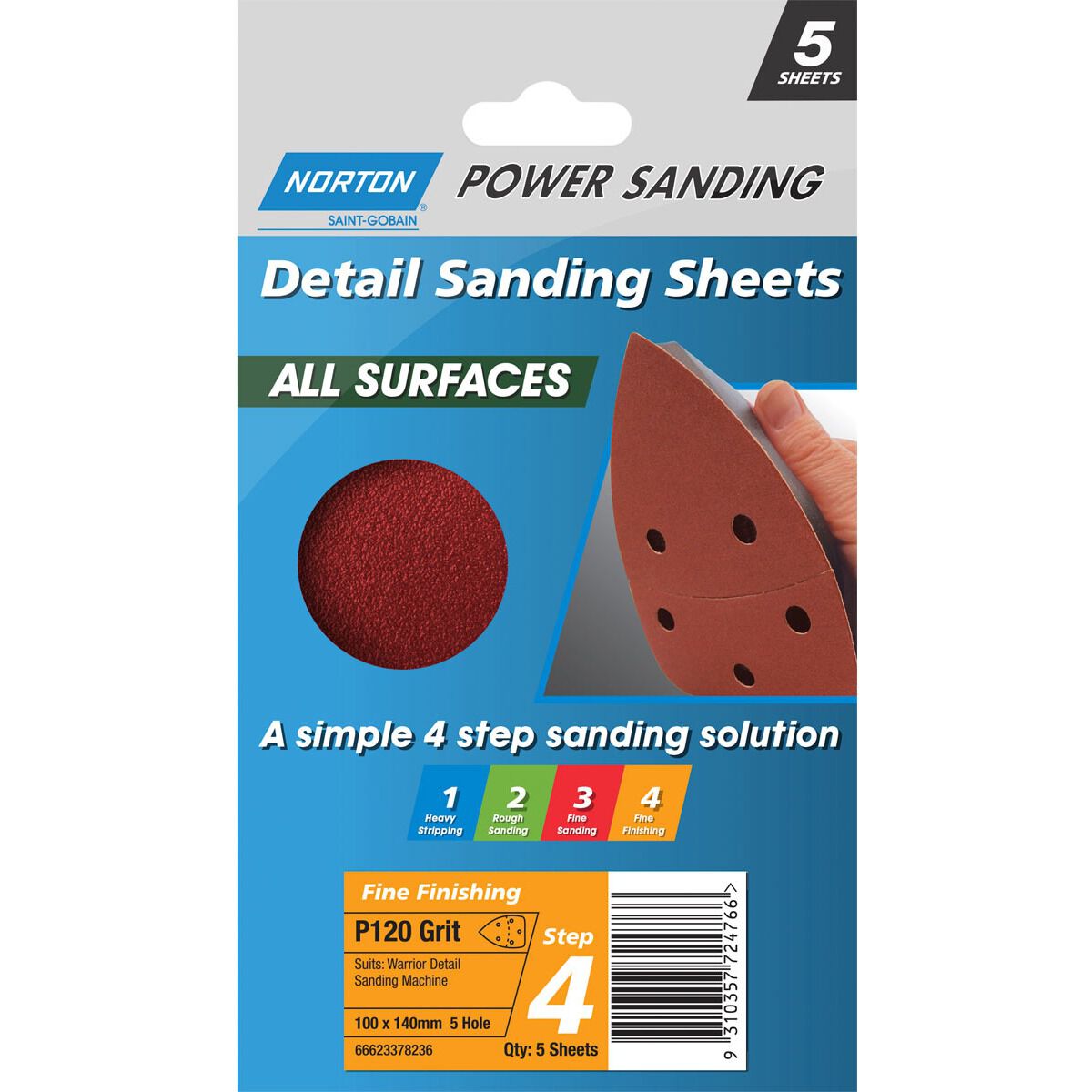 Norton Detail Sander 120 Grit, , scaau_hi-res