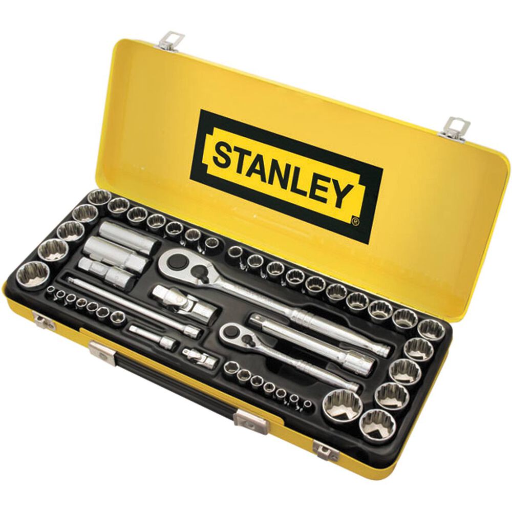 Stanley Socket Set 1/4" & 1/2" Drive Metric/SAE 50 Piece Supercheap Auto