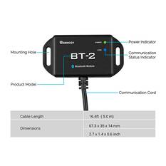 Renogy BT-2 Bluetooth Module for Rover Solar Charge Controllers, , scaau_hi-res