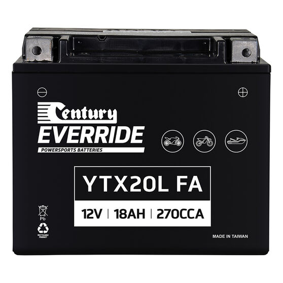 Century Powersports Small Engine Battery YTX20L-FA, , scaau_hi-res