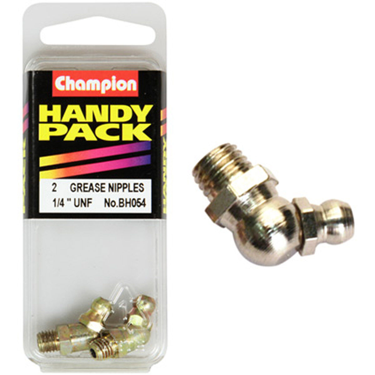 Champion Handy Pack Grease Nipples BH054, 1/4" UNF, 45&deg;, , scaau_hi-res