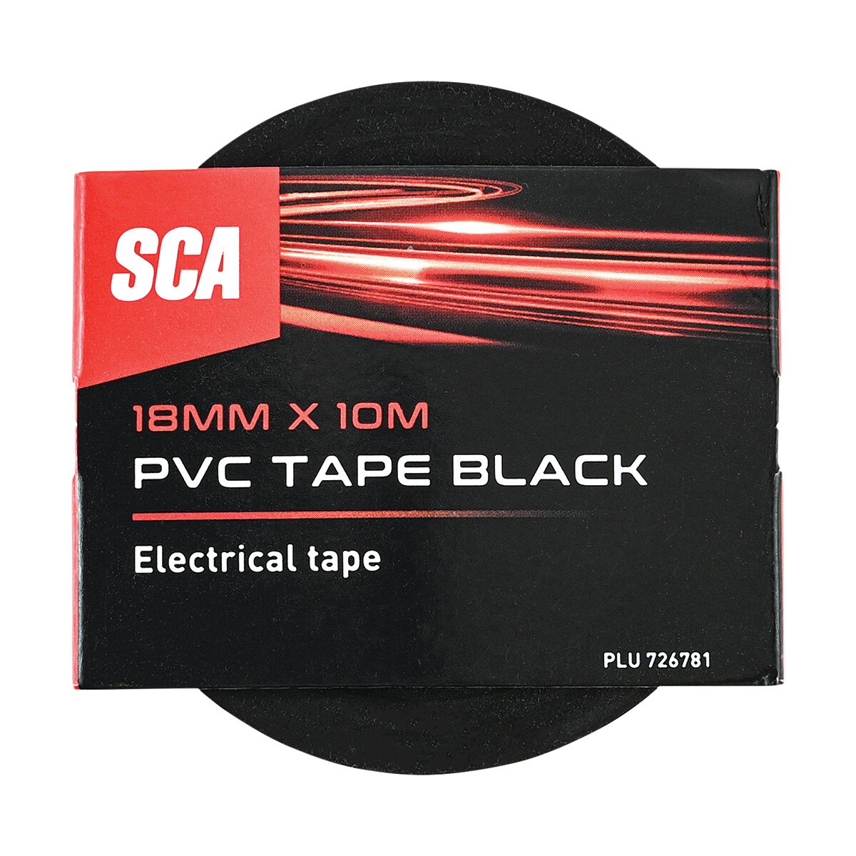 SCA PVC Electrical Tape - Black, 18mm x 10m Black, , scaau_hi-res