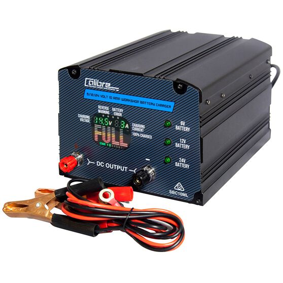 Calibre 6v 12v 24v 10 Amp Battery Charger Supercheap Auto