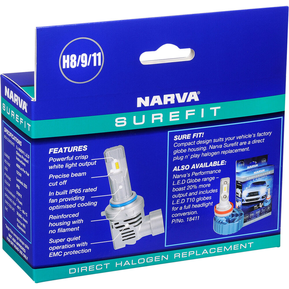 Narva LED Headlight Surefit Suits H8 H9 H11 Supercheap Auto