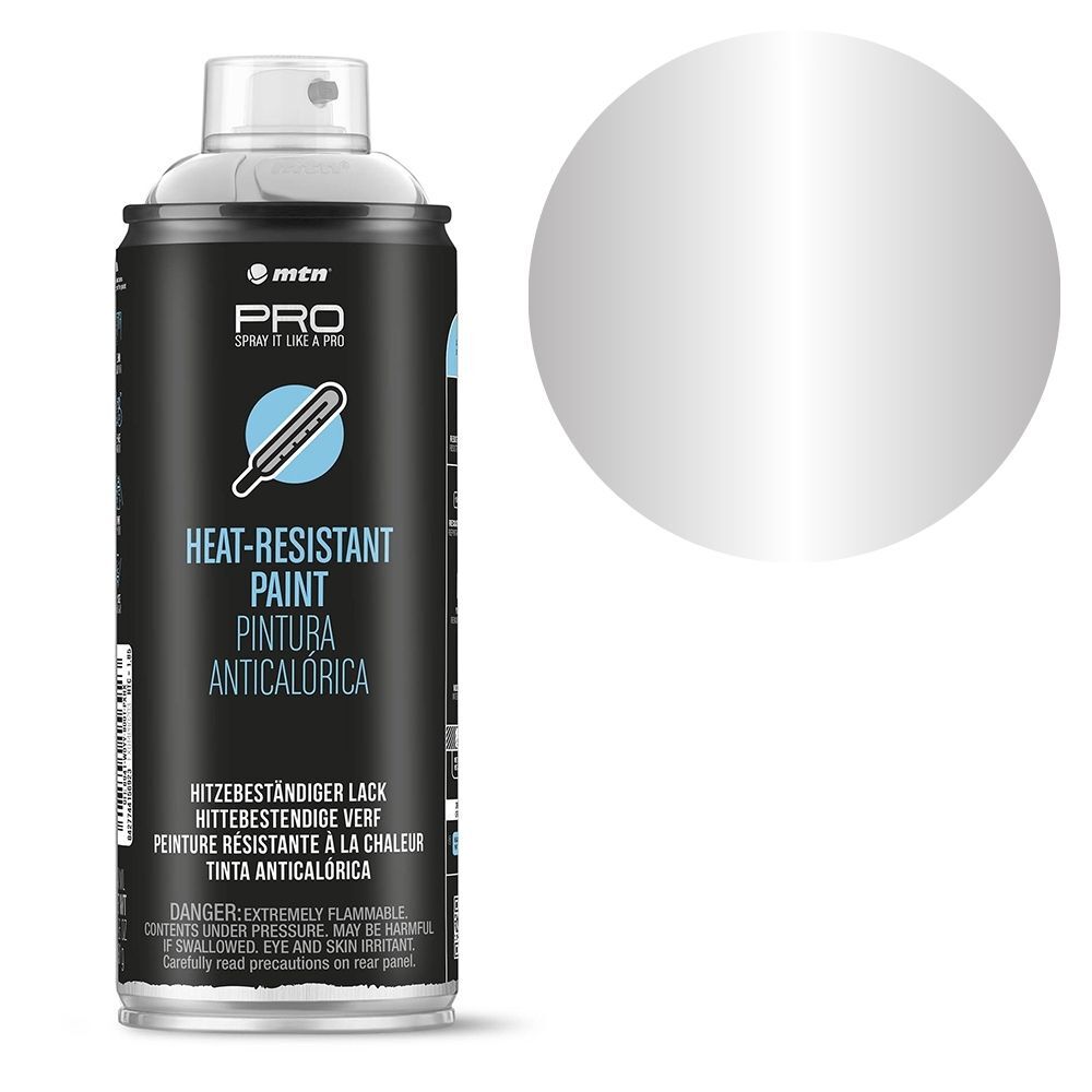 MTN Pro Silver Heat Resistant Spray Paint 400mL, , scaau_hi-res