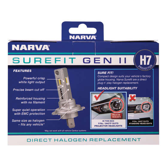 Narva Surefit Projector Style LED Headlight Globes H7, , scaau_hi-res