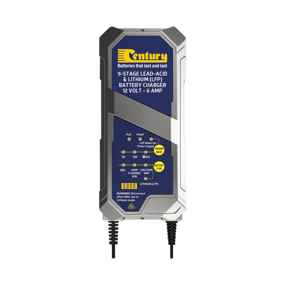 Century CC1206-XLi 12V 1/3/6A 9 Stage Battery Charger, , scaau_hi-res