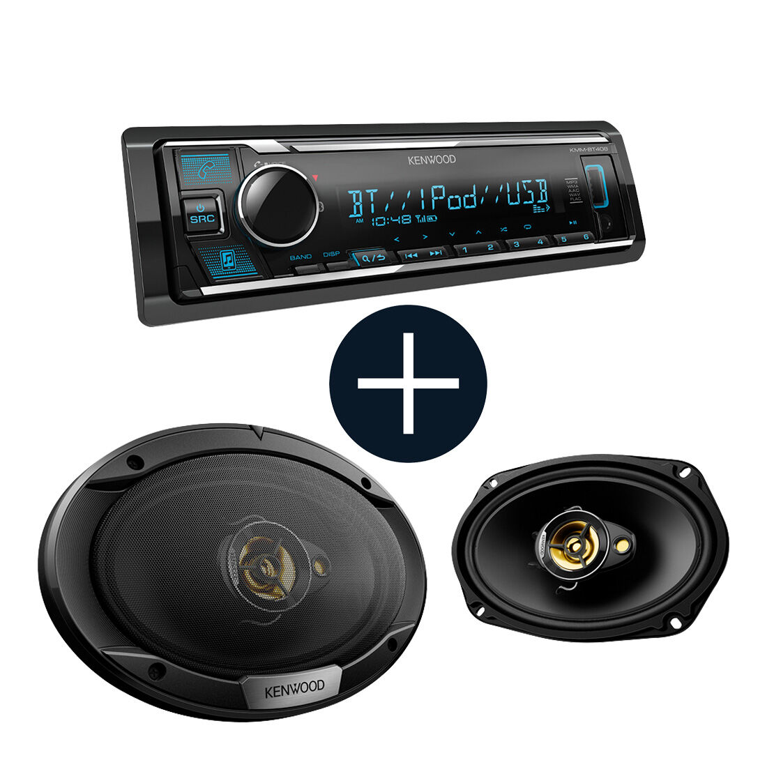 Kenwood KMM BT408 Single DIN Bluetooth Head Unit Set Supercheap Auto