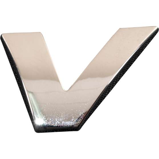 SCA 3D Chrome Badge Letter V, , scaau_hi-res