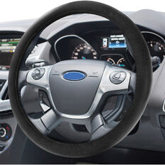 Dickies Repreve Ramone Brushed Poly Steering Wheel Cover Black 380mm Diameter, , scaau_hi-res