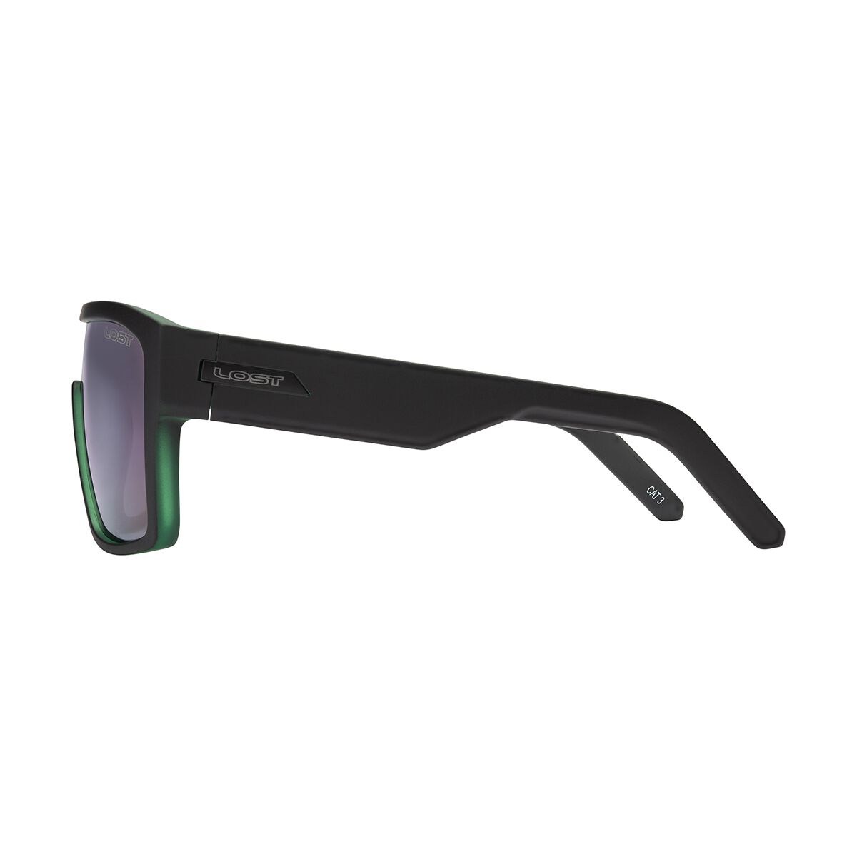 LOST Sunglasses Monaco Green Mirror Matt Black, , scaau_hi-res