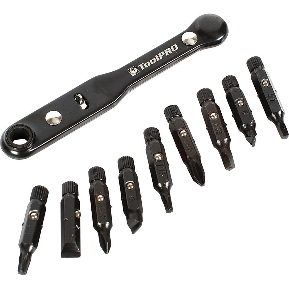 ToolPRO Screwdriver Bit Set Ratchet, 10 Piece Supercheap Auto