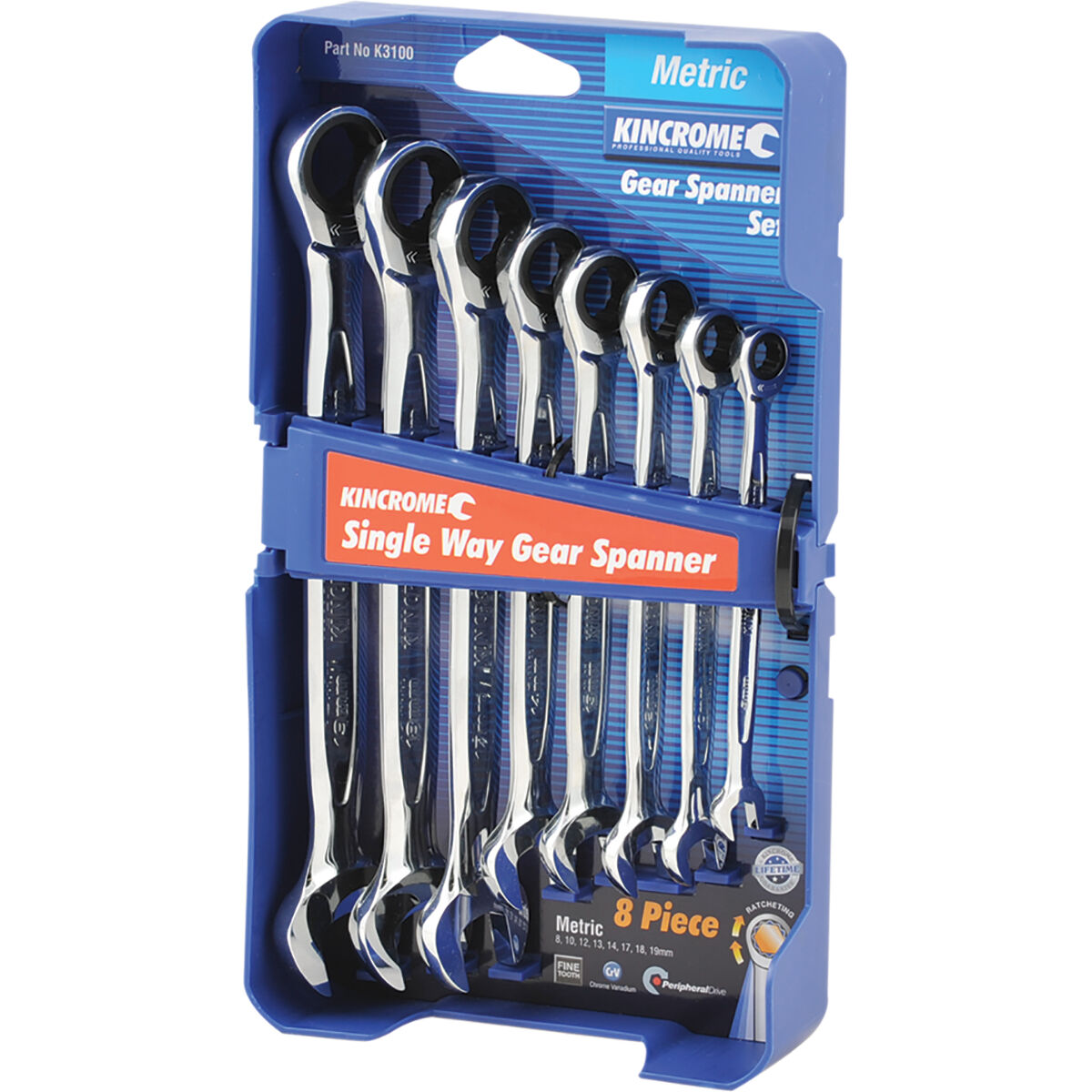 King chrome shop ratchet spanners