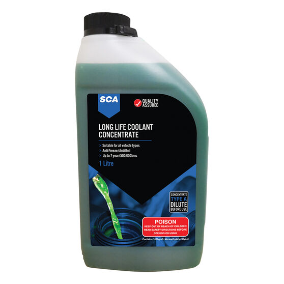 SCA Long Life Green Coolant Concentrate 1 Litre, , scaau_hi-res