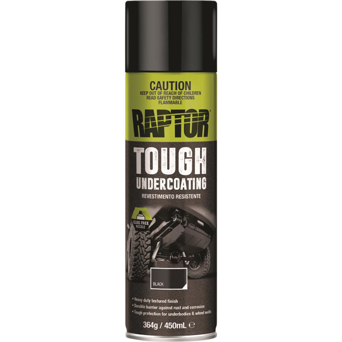 Raptor Tough Underbody Coating, Black - 450mL, , scaau_hi-res