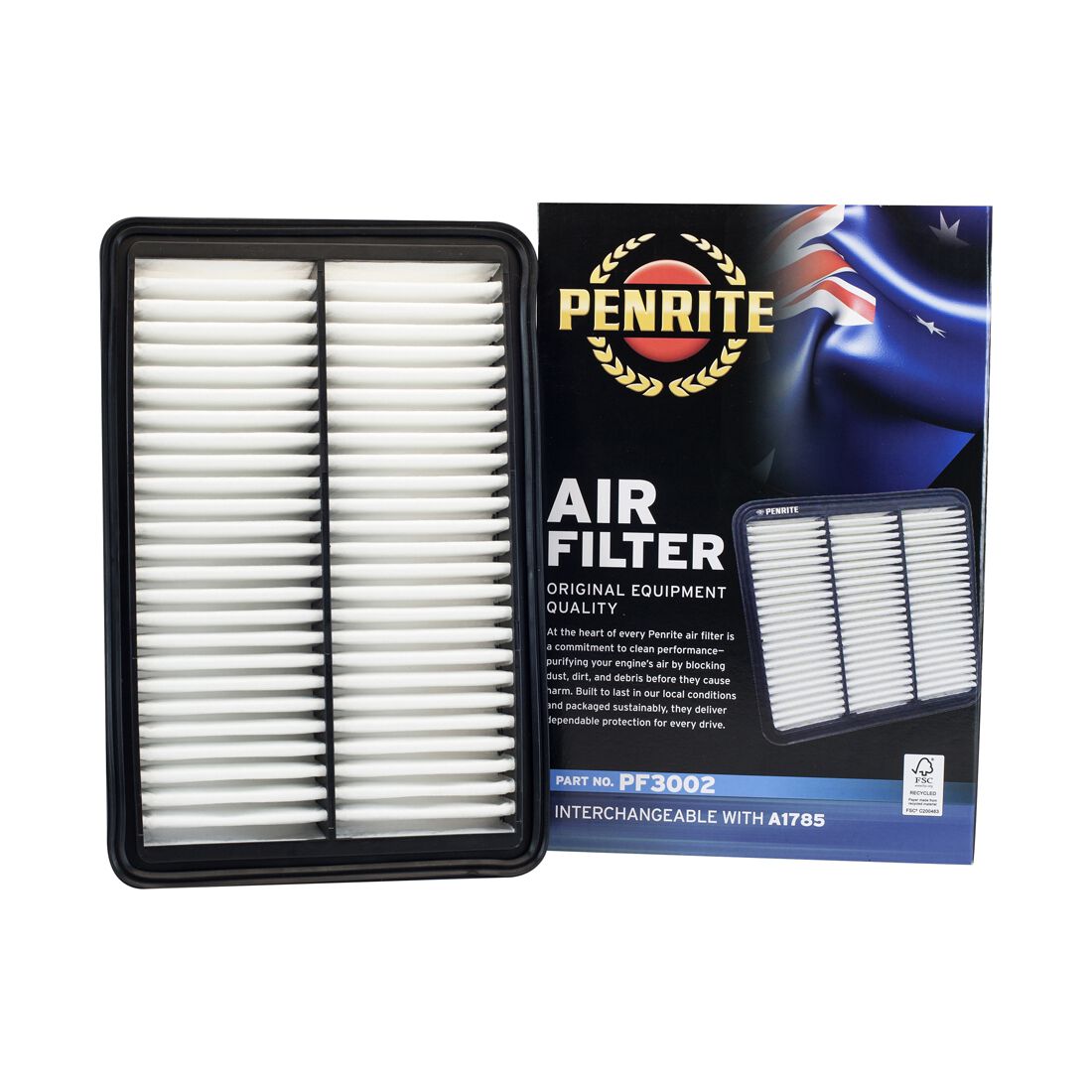 Penrite Air Filter PF3002 (Interchangeable with A1785), , scaau_hi-res