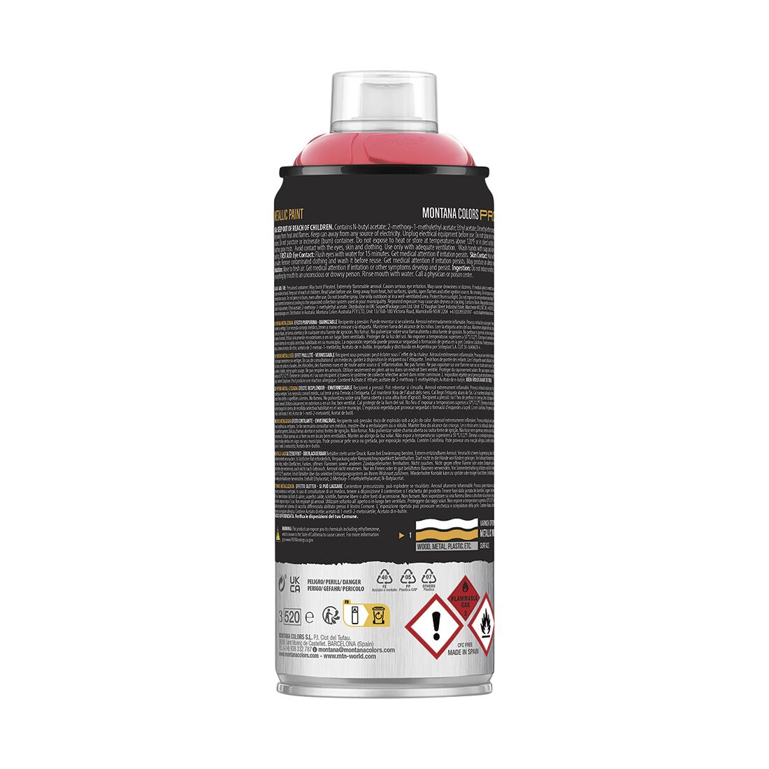 MTN Pro Metallic Red Spray Paint 400mL, , scaau_hi-res