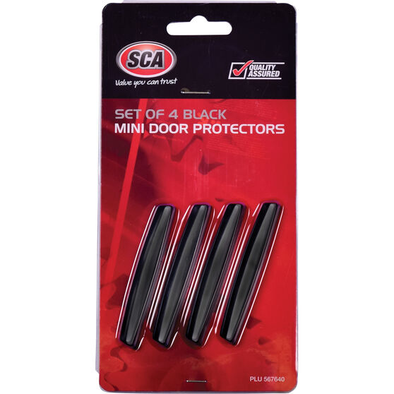 Mini Door Protector, Black - 4 Pack